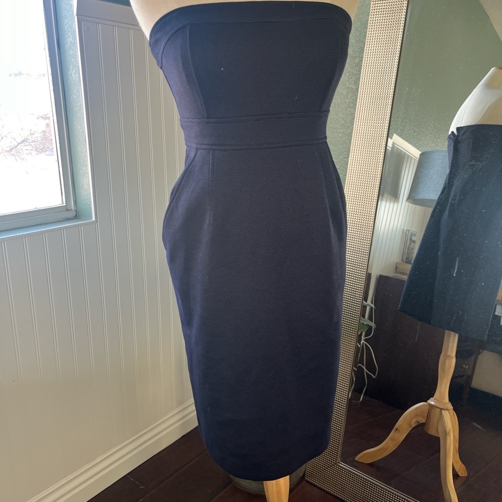 Strapless Blue Dress